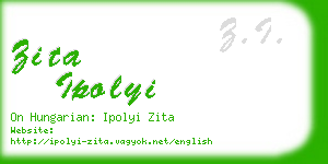 zita ipolyi business card